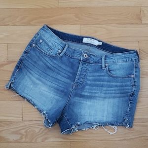 Torrid High Rise Denim Cut Off Shorts Size 14